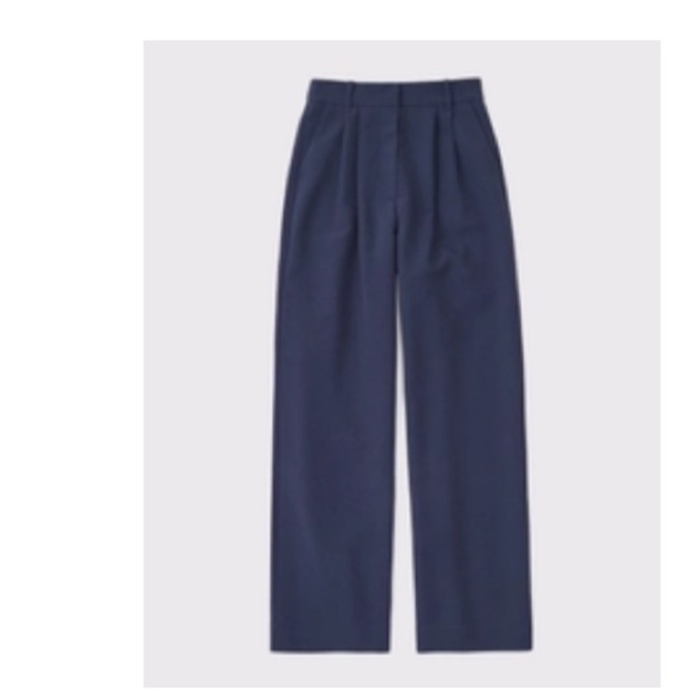 24S Abercrombie & Fitch Navy Wide-Leg Trousers